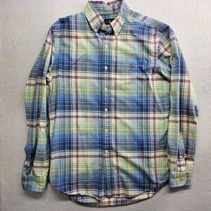 Men's Ralph Lauren long sleeve plaid button up shirt size medium